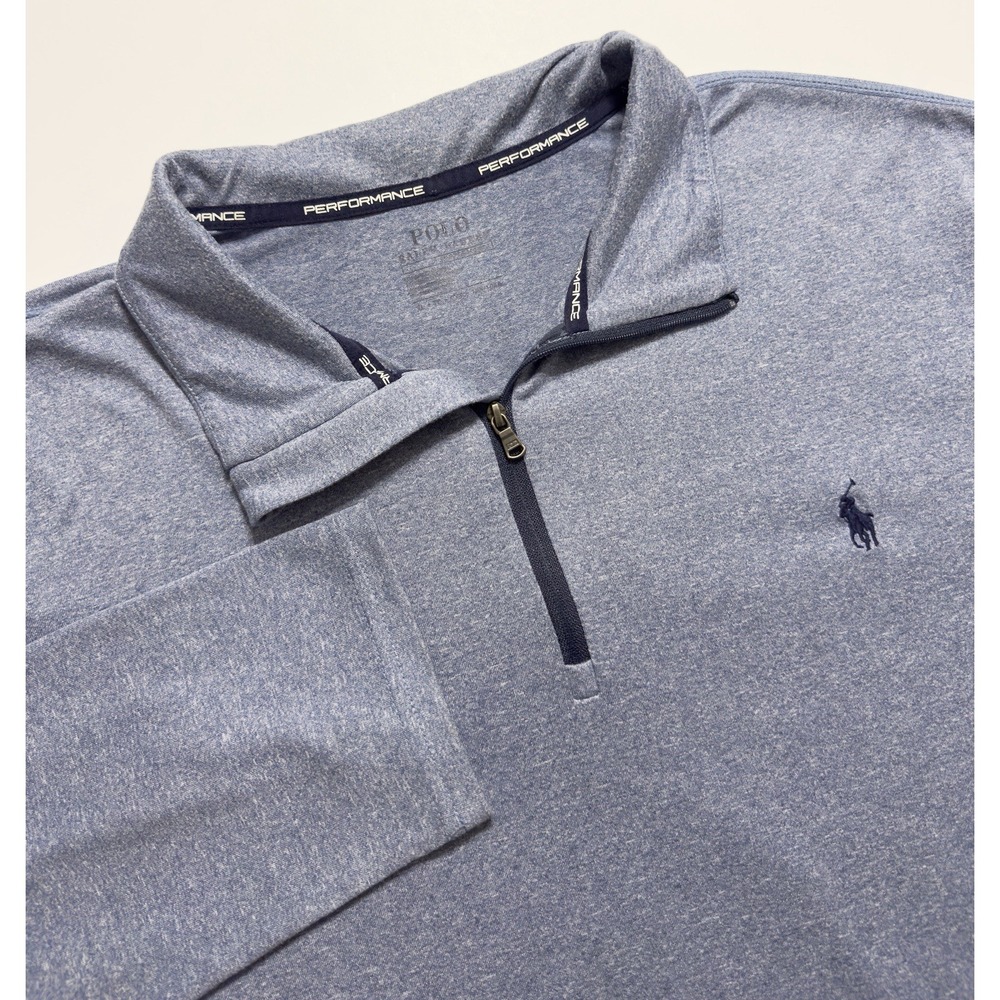 Polo Ralph Lauren Men's 1/4 Zip Performance Stretch Golf Pullover Size XL Blue